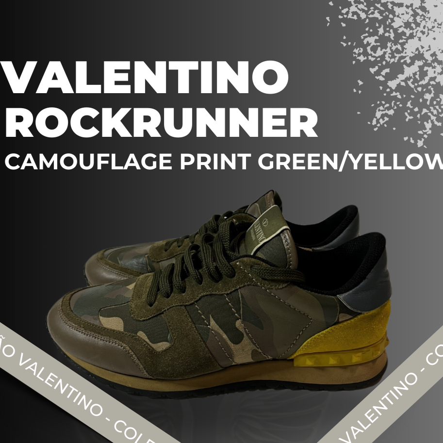 Valentino Rockrunner Camouflage Print green/yellow