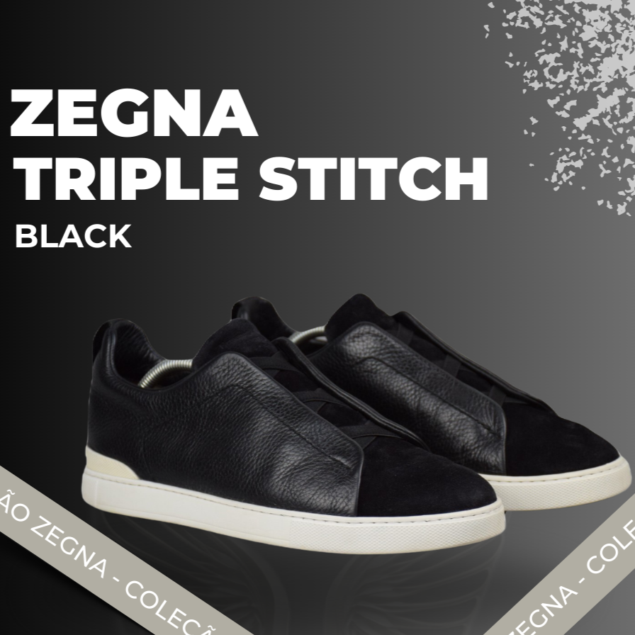 Zegna Triple Stitch  Black